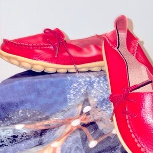 Sz 7.5 Red Moccasins